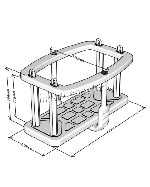 Сиденье для качелей резиновое с замкнутой спинкой (ПК-03)-схема