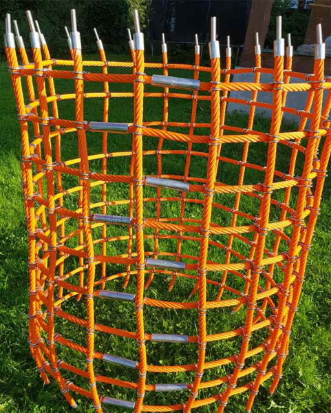 Сеть-труба на базе армированного троса 16мм